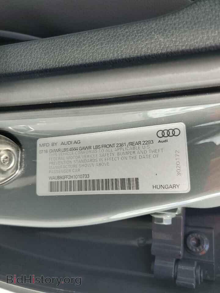 2017 AUDI A3 - VIN: WAUB8GFF2H1010733 - Фото 10