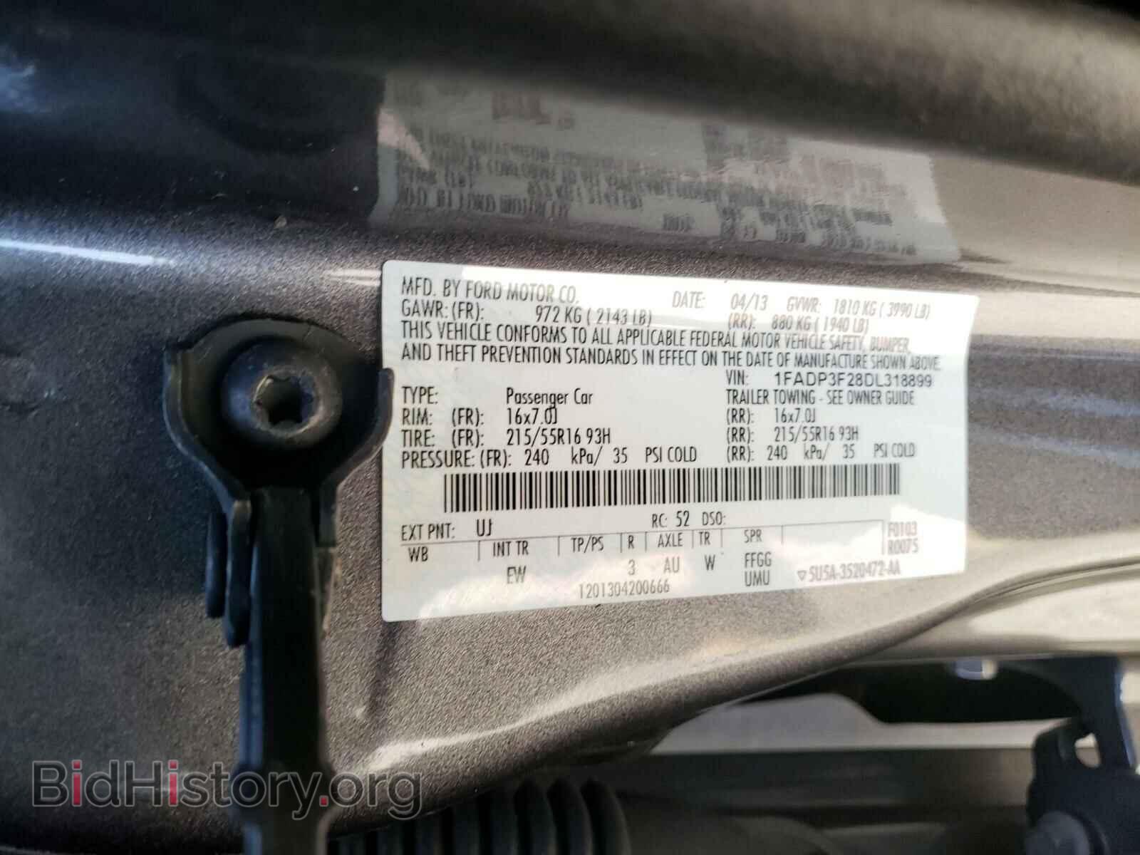 2013 FORD FOCUS - VIN: 1FADP3F28DL318899 - Photo 10