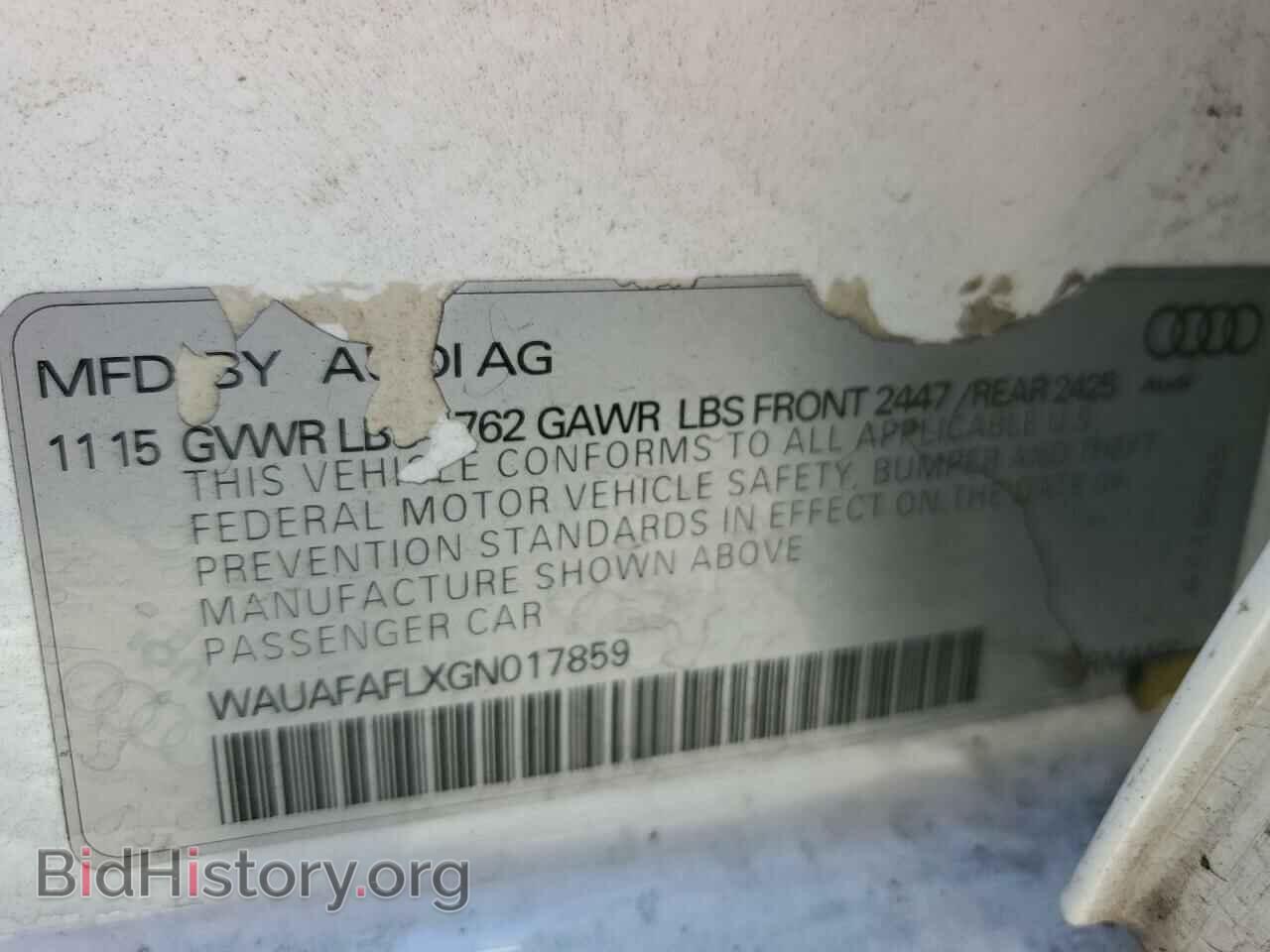 2016 AUDI A4 - VIN: WAUAFAFLXGN017859 - Фото 12
