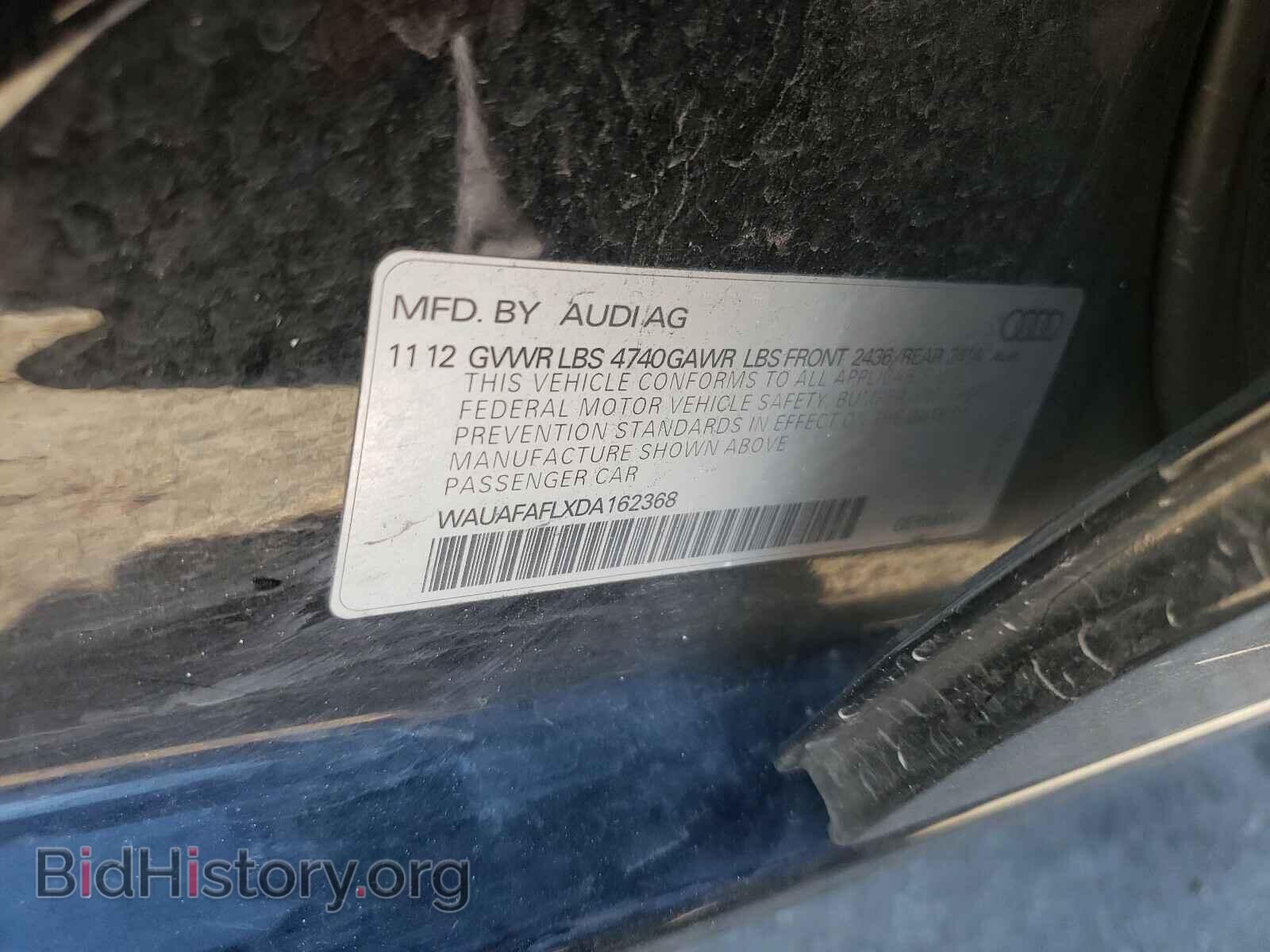 2013 AUDI A4 - VIN: WAUAFAFLXDA162368 - Фото 10