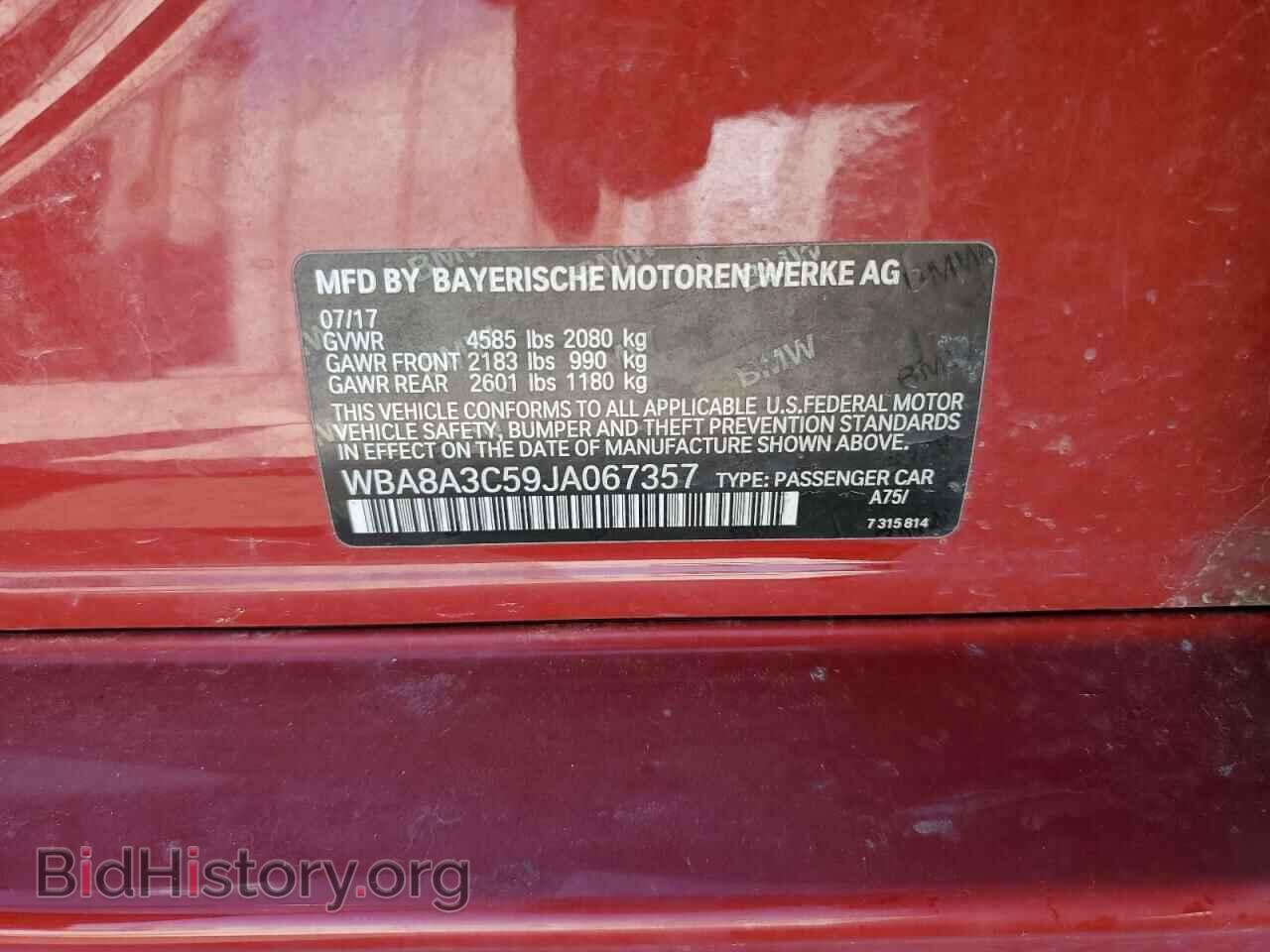 2018 BMW 3 SERIES - VIN: WBA8A3C59JA067357 - Фото 10