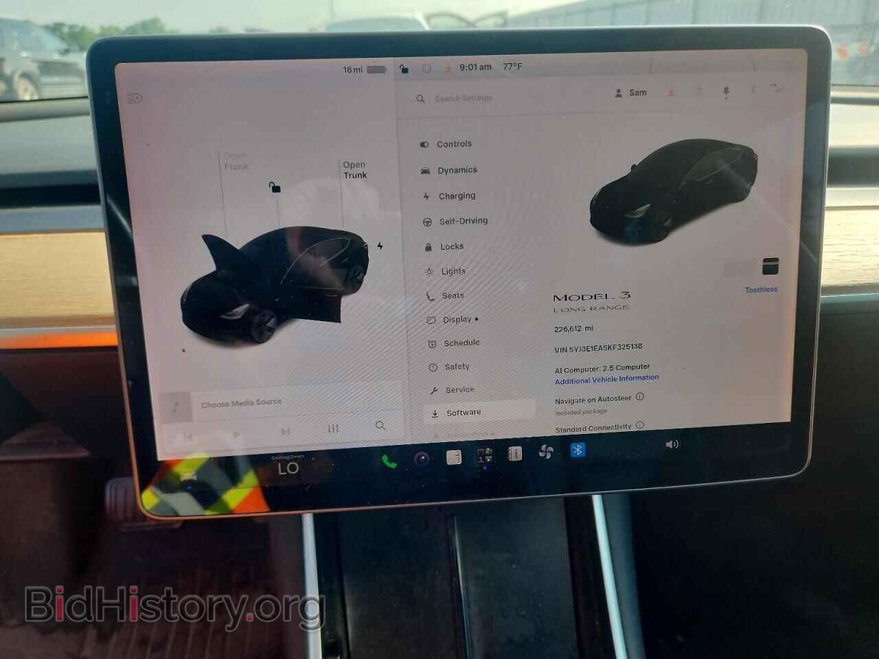 2019 TESLA MODEL 3 - VIN: 5YJ3E1EA5KF325138 - Photo 9