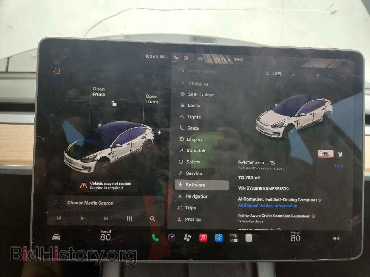 2021 TESLA MODEL 3 - VIN: 5YJ3E1EA9MF851579 - Фото 9