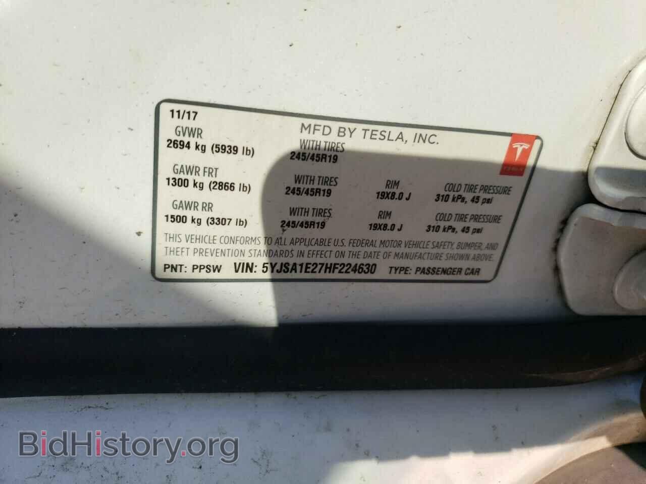 2017 TESLA MODEL S - VIN: 5YJSA1E27HF224630 - Photo 12