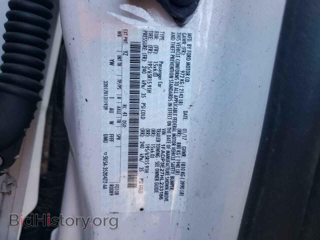2017 FORD FOCUS - VIN: 1FADP3E27HL233186 - Фото 10