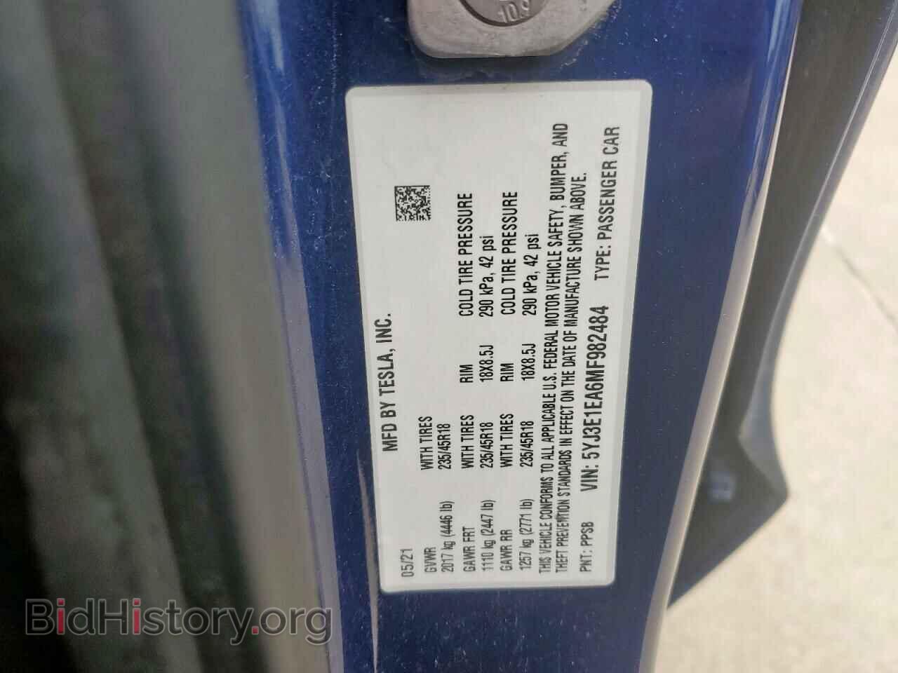 2021 TESLA MODEL 3 - VIN: 5YJ3E1EA6MF982484 - Photo 12