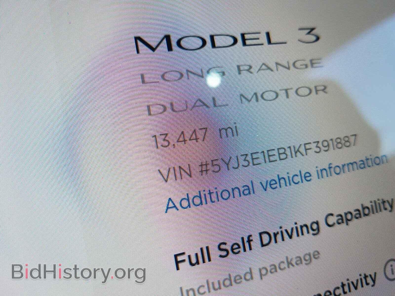 2019 TESLA MODEL 3 - VIN: 5YJ3E1EB1KF391887 - Photo 8