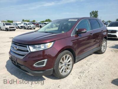 2018 Ford EDGE Titanium, темно-бордовый — VIN 2FMPK4K83JBC62884, Copart