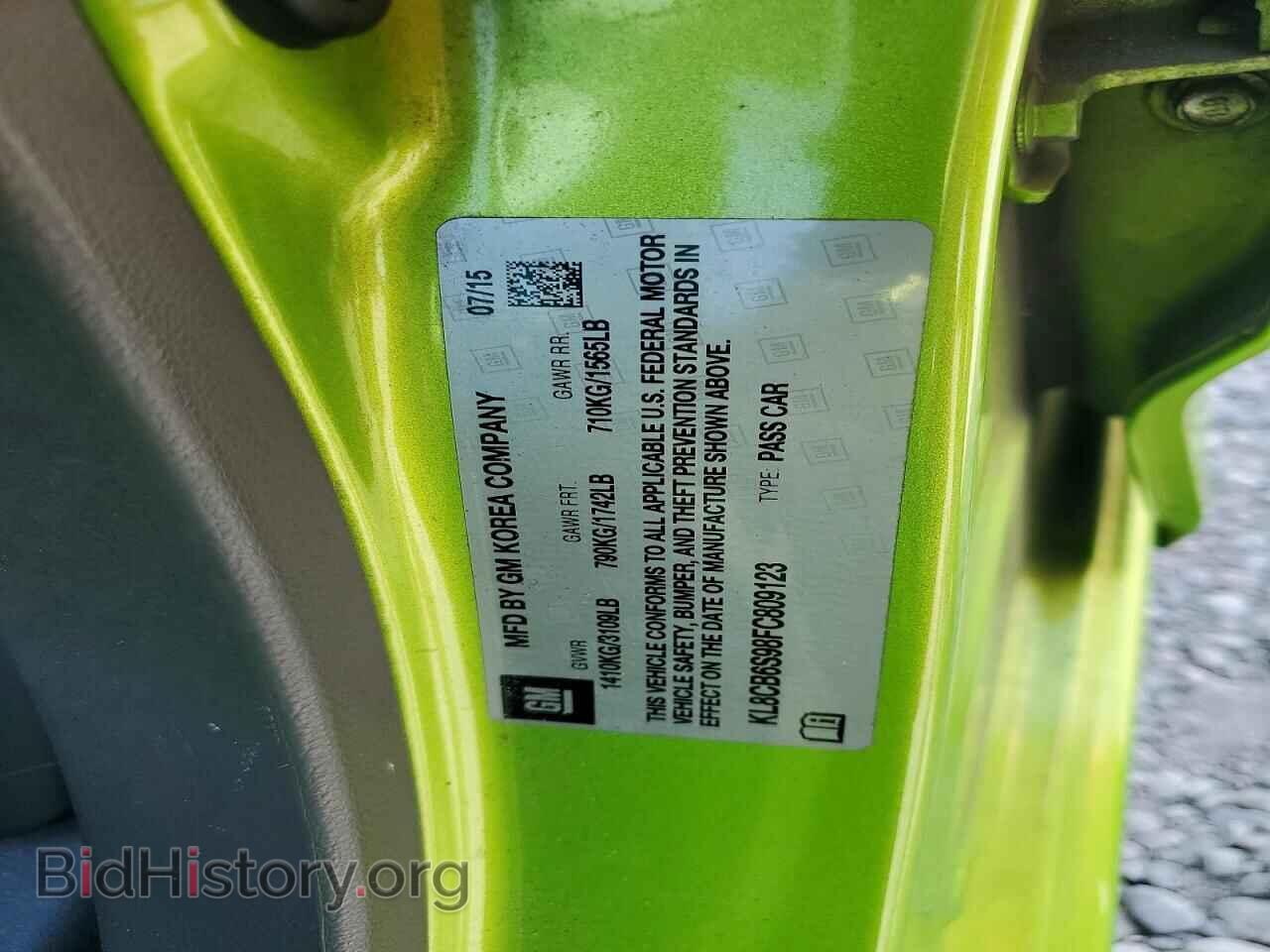 2015 CHEVROLET SPARK - VIN: KL8CB6S98FC809123 - Photo 12