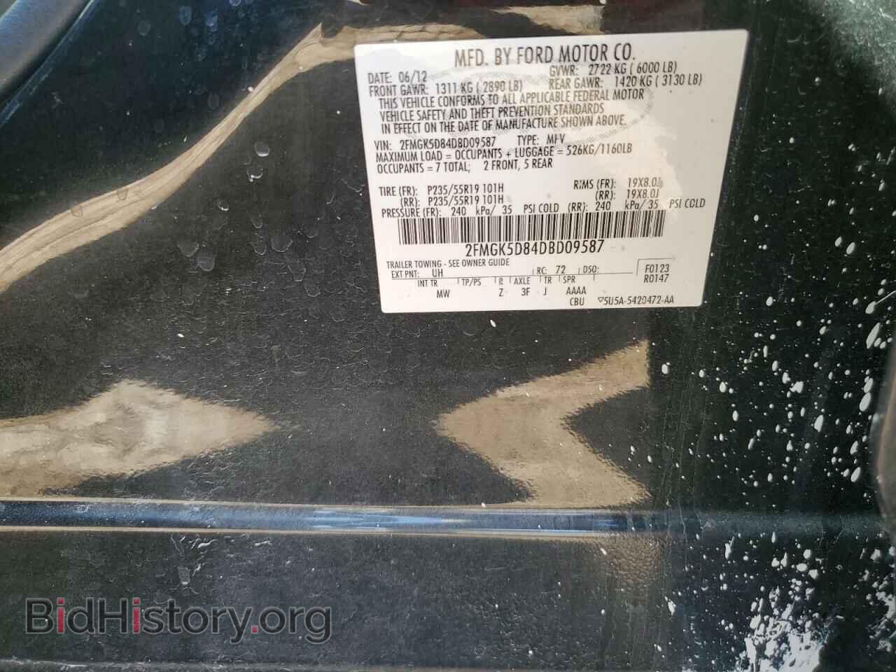 2013 FORD FLEX - VIN: 2FMGK5D84DBD09587 - Фото 10