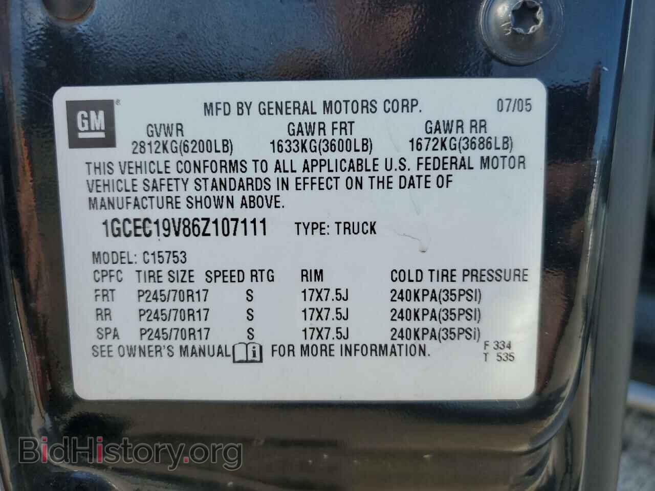 2006 CHEVROLET SILVERADO - VIN: 1GCEC19V86Z107111 - Фото 10