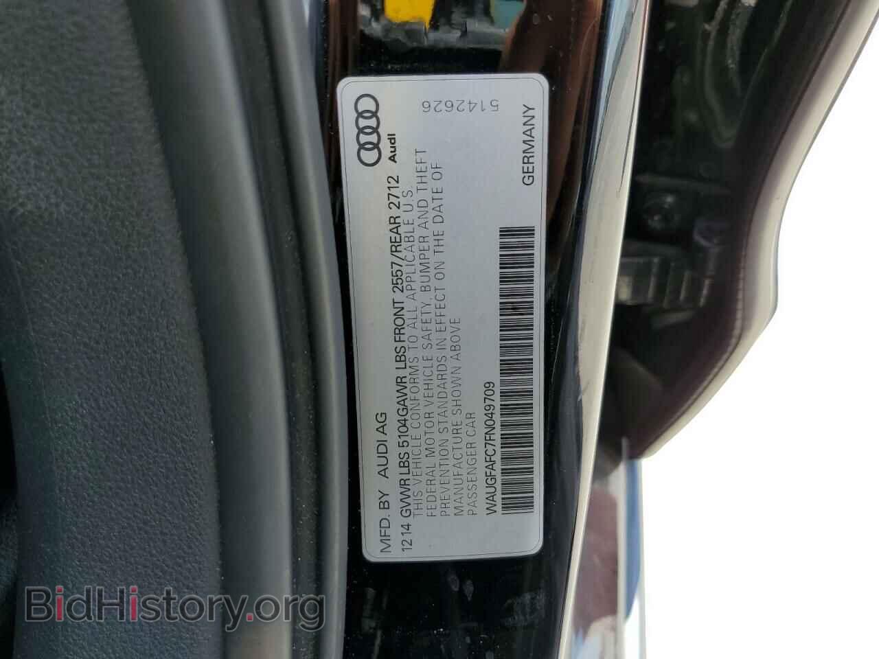 2015 AUDI A6 - VIN: WAUGFAFC7FN049709 - Фото 10