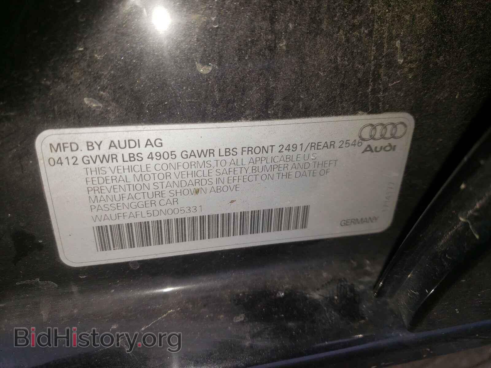 2013 AUDI A4 - VIN: WAUFFAFL5DN005331 - Фото 10