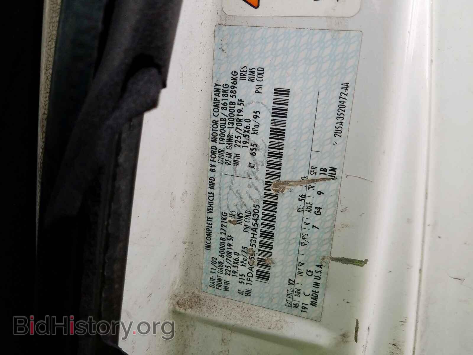 2003 FORD ECONOLINE - VIN: 1FDAC55F53HA54305 - Photo 10