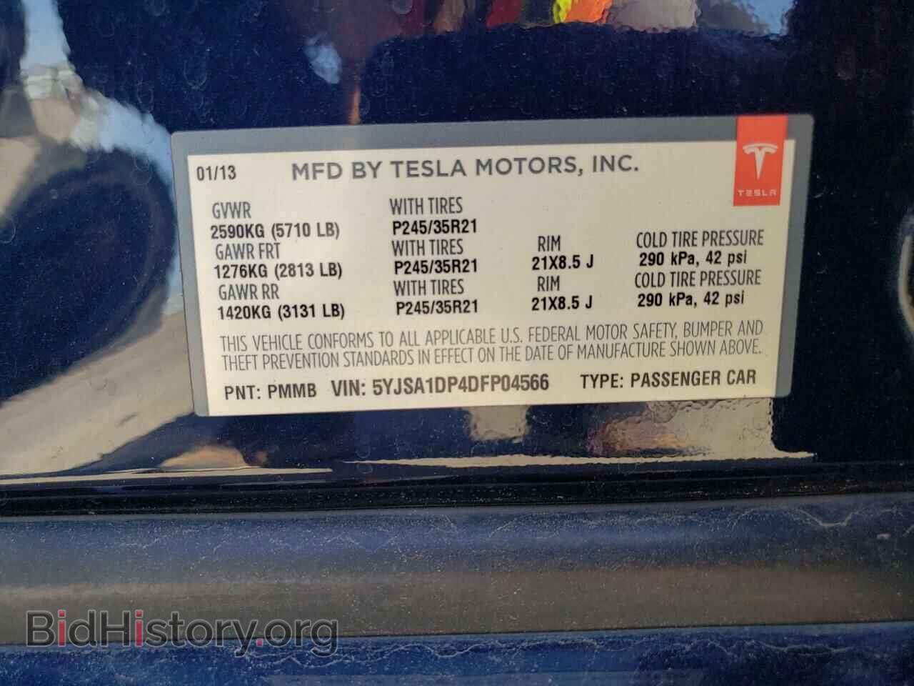 2013 TESLA MODEL S - VIN: 5YJSA1DP4DFP04566 - Photo 12