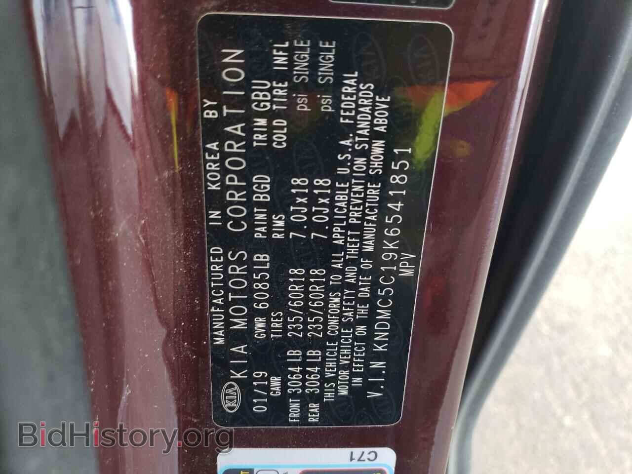 2019 KIA All Models - VIN: KNDMC5C19K6541851 - Photo 13