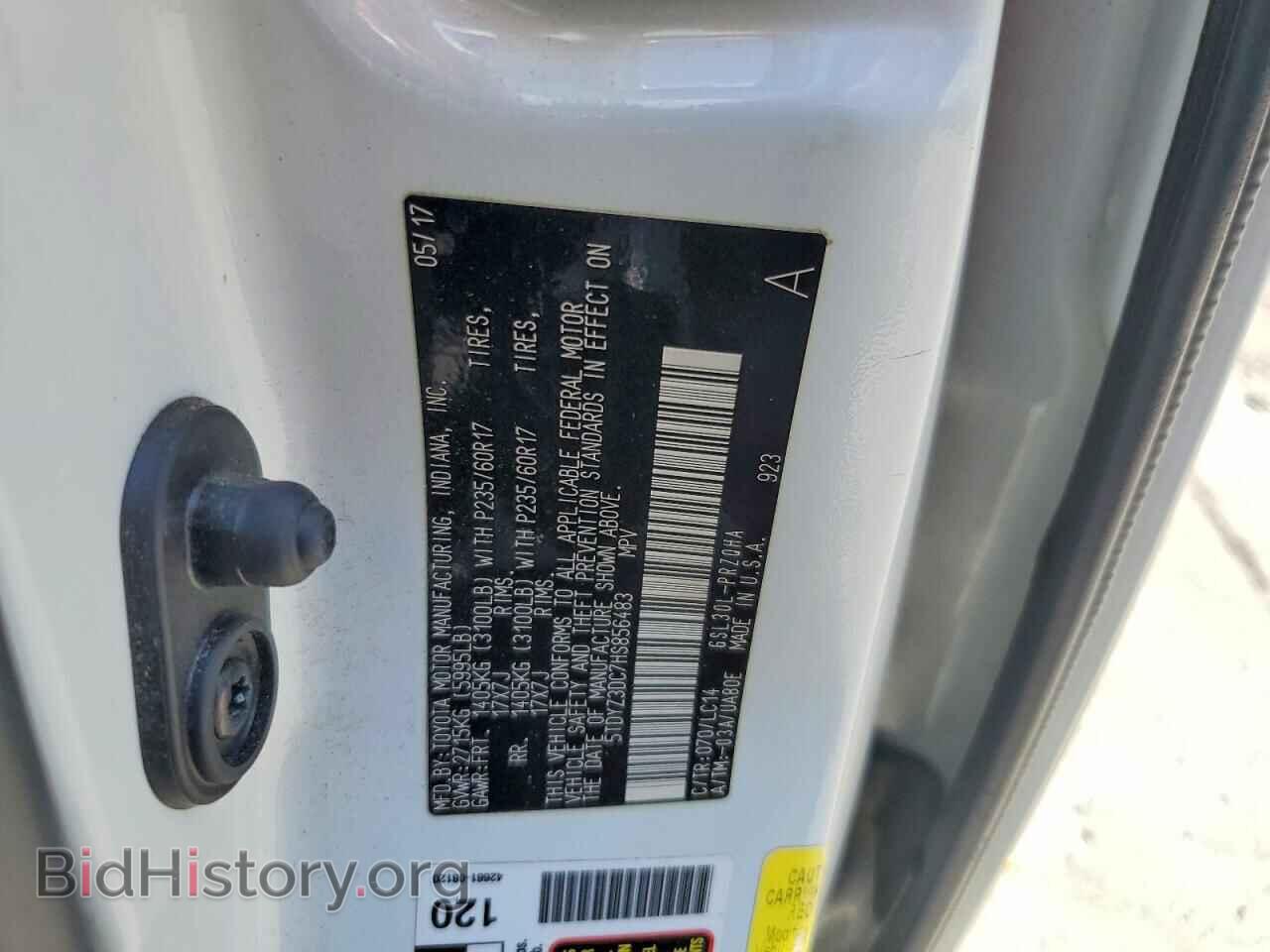 2017 TOYOTA SIENNA - VIN: 5TDYZ3DC7HS856483 - Фото 13