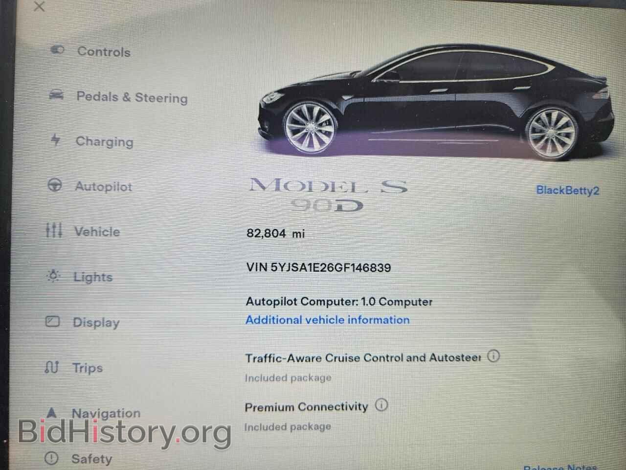 2016 TESLA MODEL S - VIN: 5YJSA1E26GF146839 - Photo 9