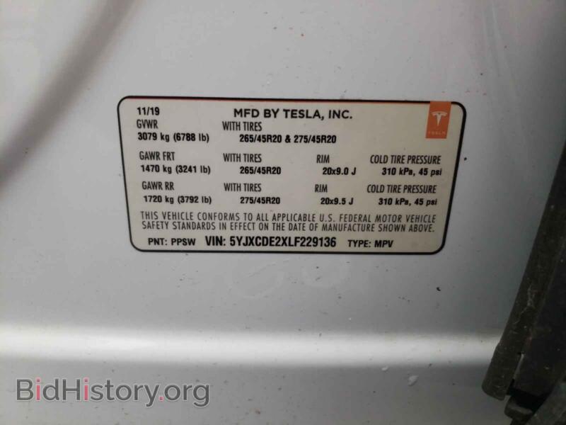 2020 Tesla MODEL X (VIN 5YJXCDE2XLF229136) — photo 10 of 10
