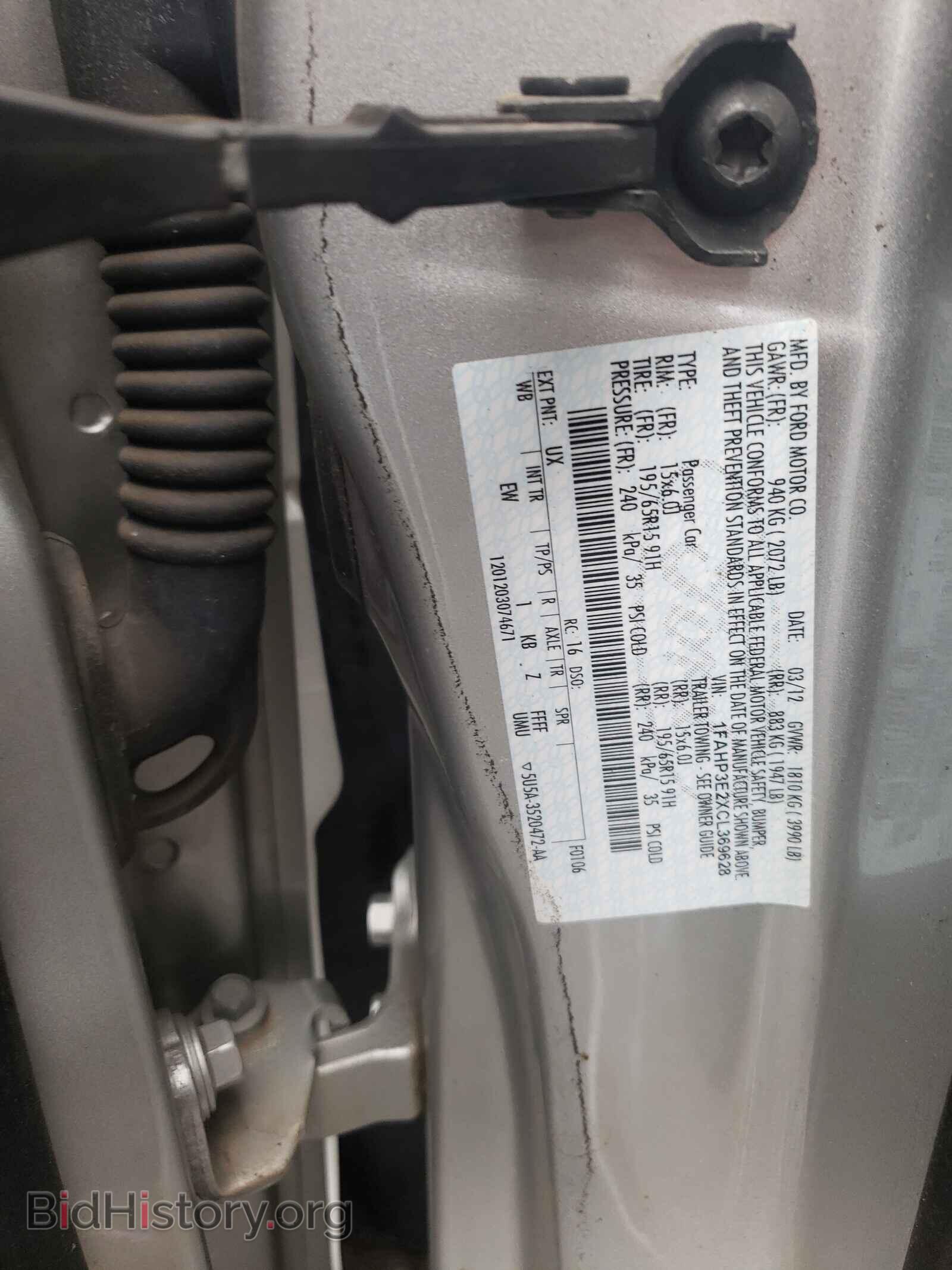 2012 FORD FOCUS - VIN: 1FAHP3E2XCL369628 - Фото 10