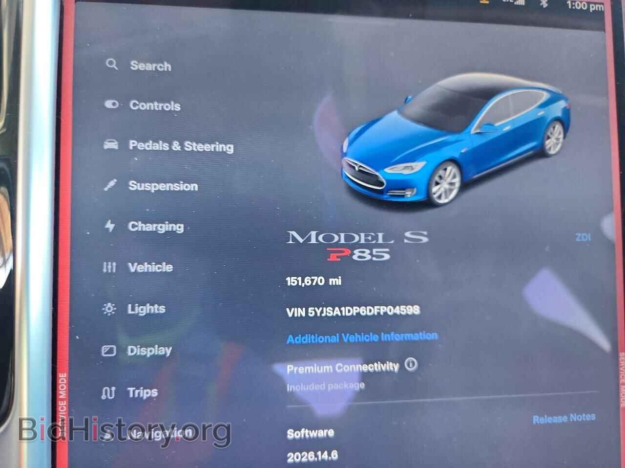 2013 TESLA MODEL S - VIN: 5YJSA1DP6DFP04598 - Фото 9
