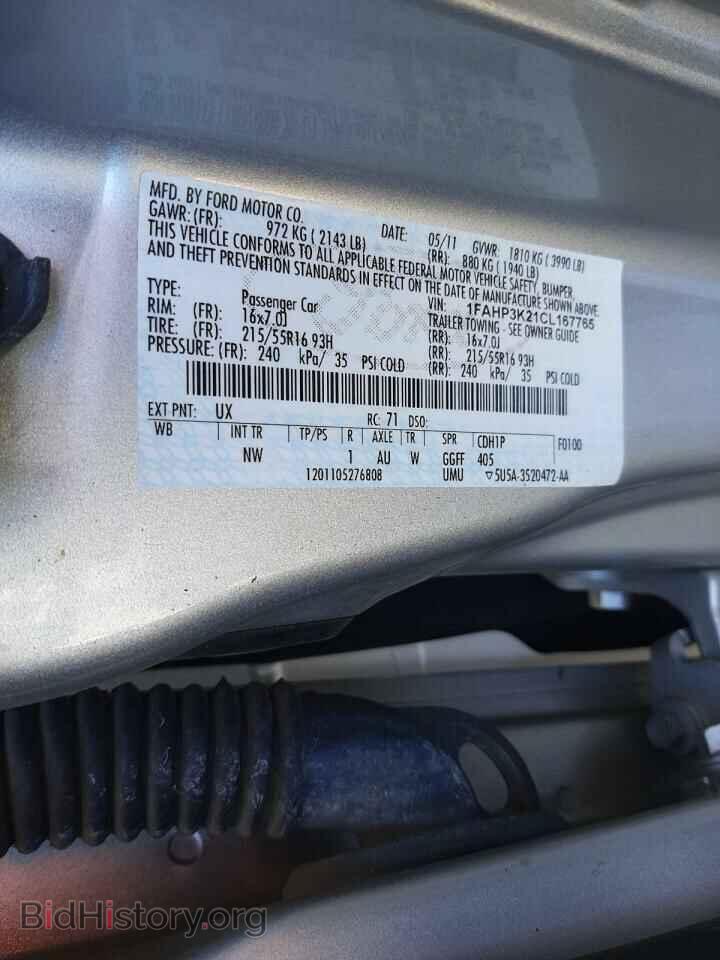 2012 FORD FOCUS - VIN: 1FAHP3K21CL167765 - Фото 10
