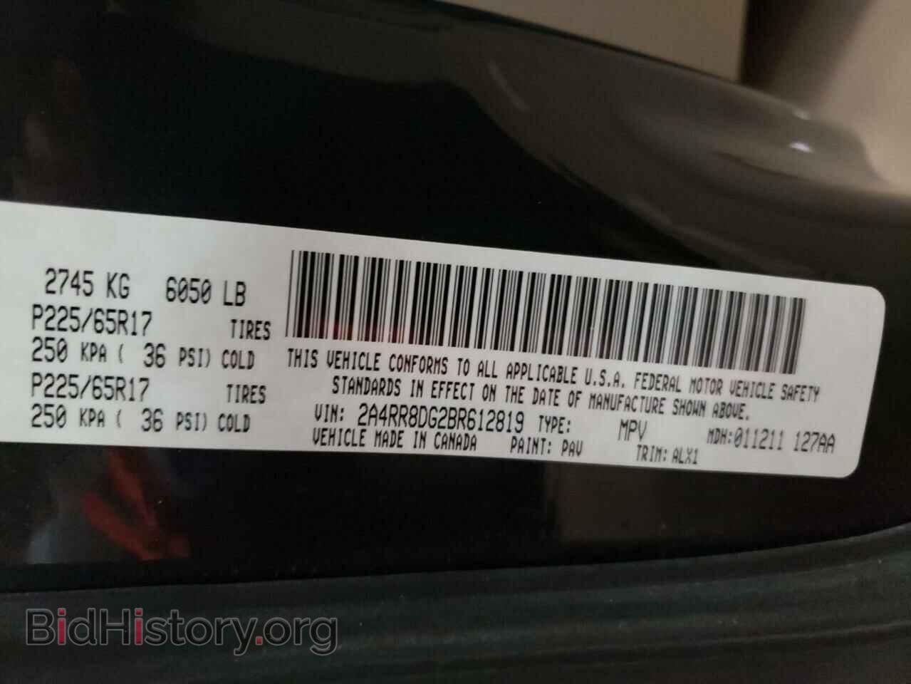 2011 CHRYSLER MINIVAN - VIN: 2A4RR8DG2BR612819 - Photo 10