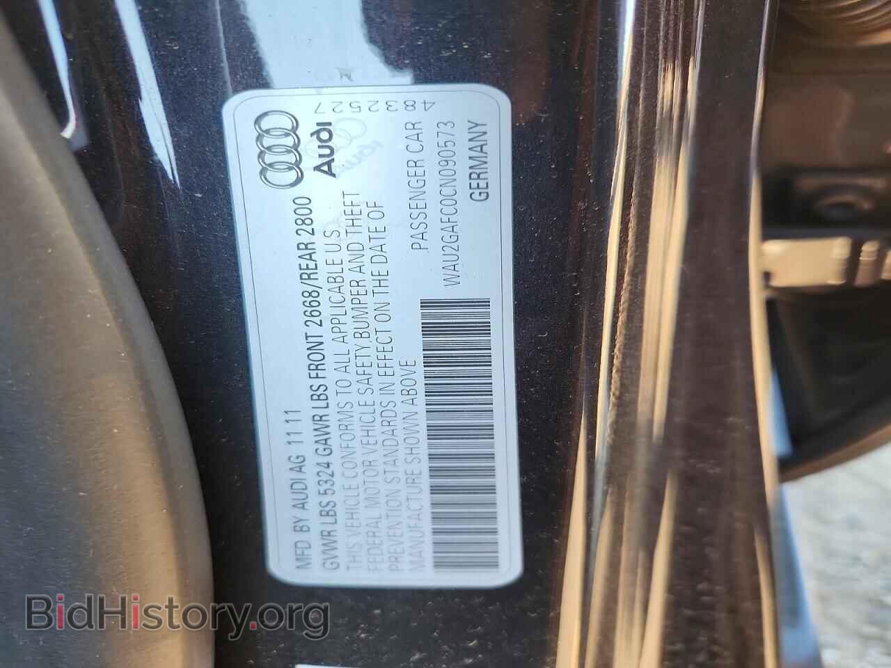 2012 AUDI A7 - VIN: WAU2GAFC0CN090573 - Photo 12