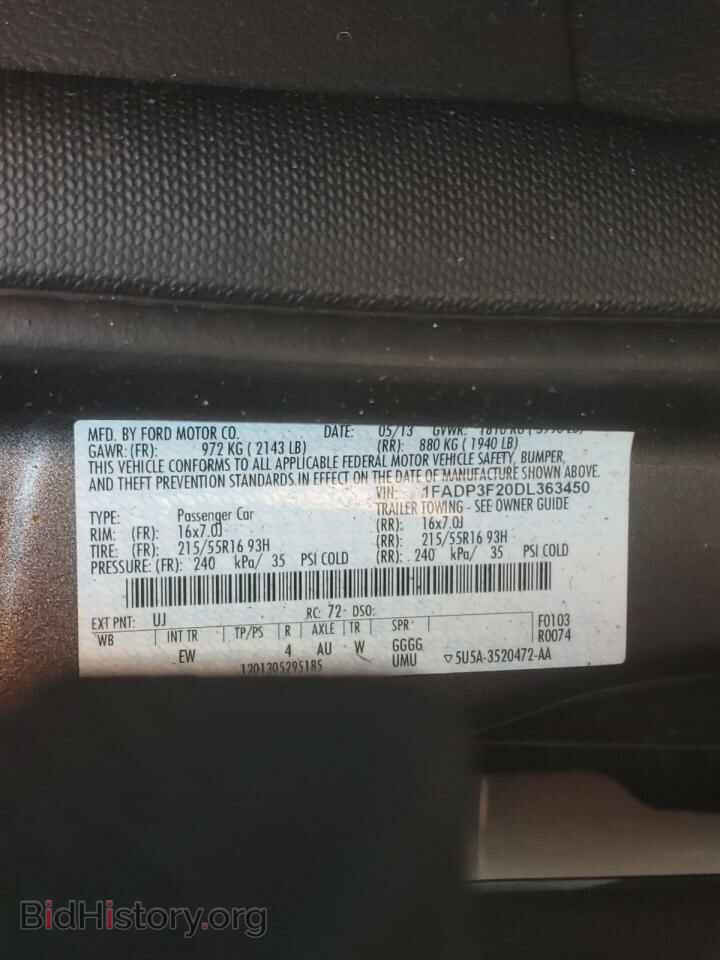 2013 FORD FOCUS - VIN: 1FADP3F20DL363450 - Photo 10