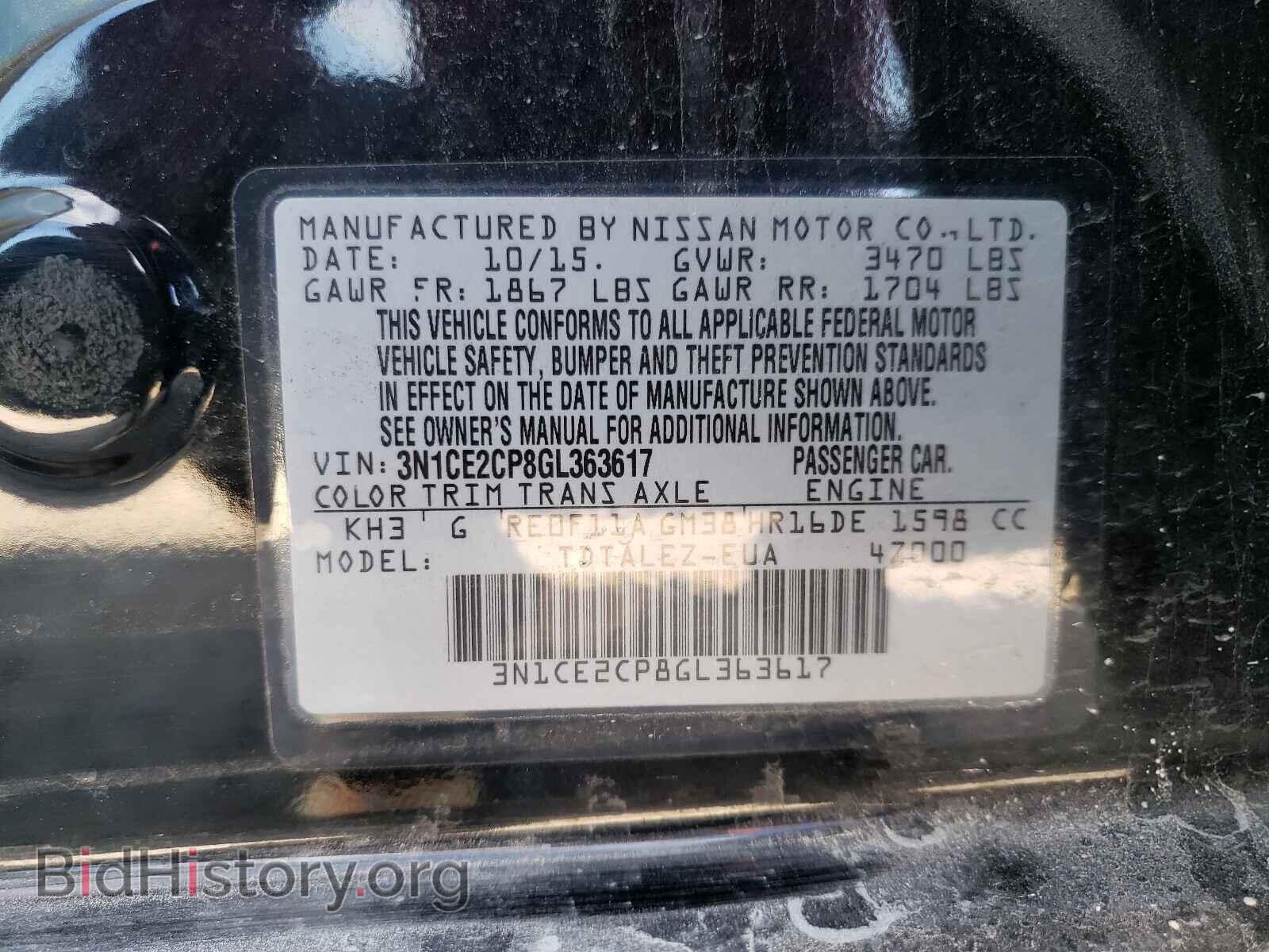 2016 NISSAN VERSA - VIN: 3N1CE2CP8GL363617 - Photo 10