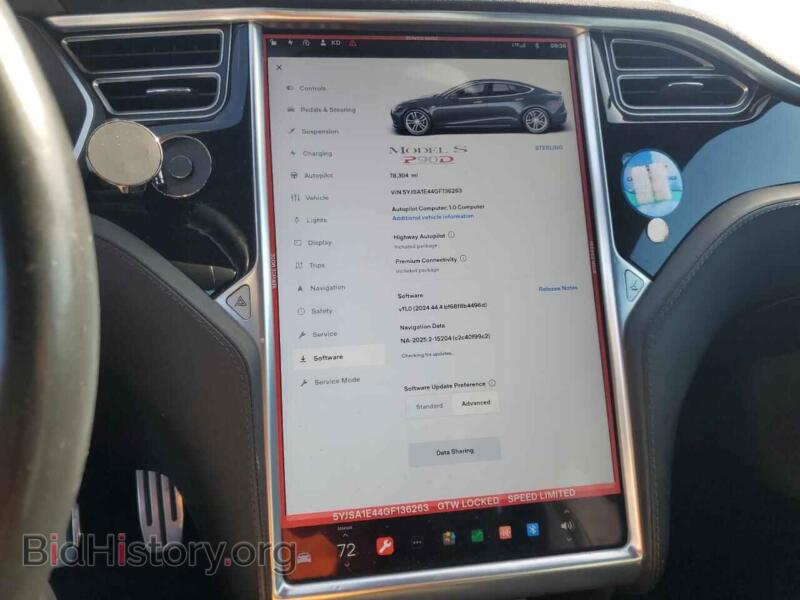 2016 Tesla MODEL S (VIN 5YJSA1E44GF136263) — photo 9 of 15