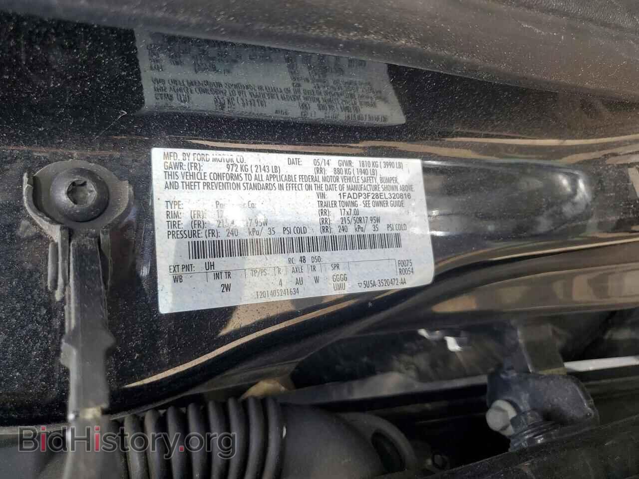 2014 FORD FOCUS - VIN: 1FADP3F28EL320816 - Фото 12