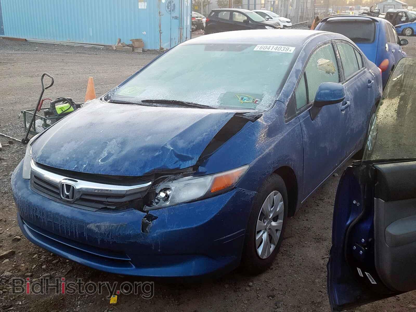 2012 HONDA CIVIC LX - VIN: 19XFB2F56CE363398 - Фото 2