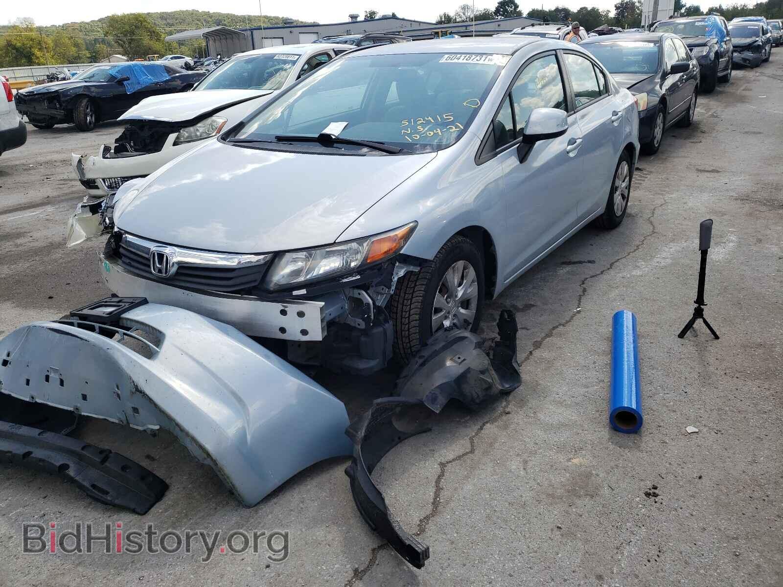 2012 HONDA CIVIC - VIN: 2HGFB2F56CH512415 - Фото 2