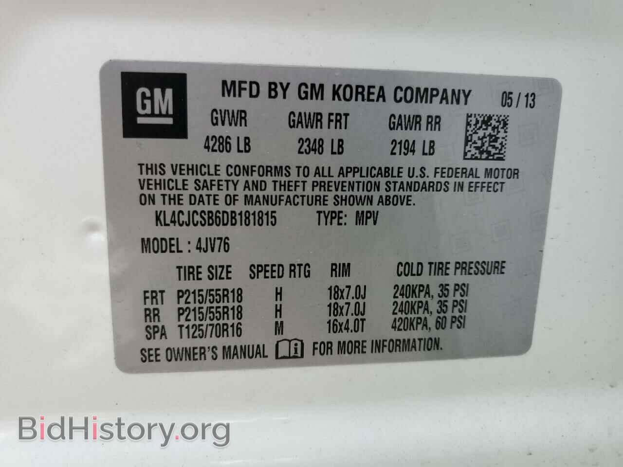 2013 BUICK ENCORE - VIN: KL4CJCSB6DB181815 - Photo 10