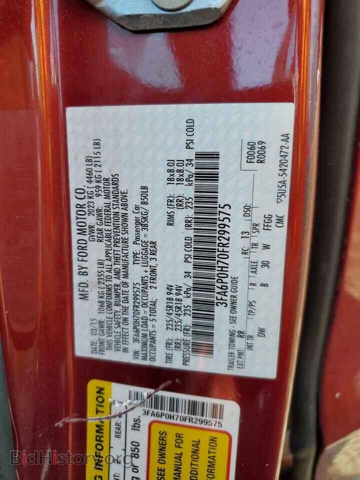 2015 FORD FUSION - VIN: 3FA6P0H70FR299575 - Photo 12