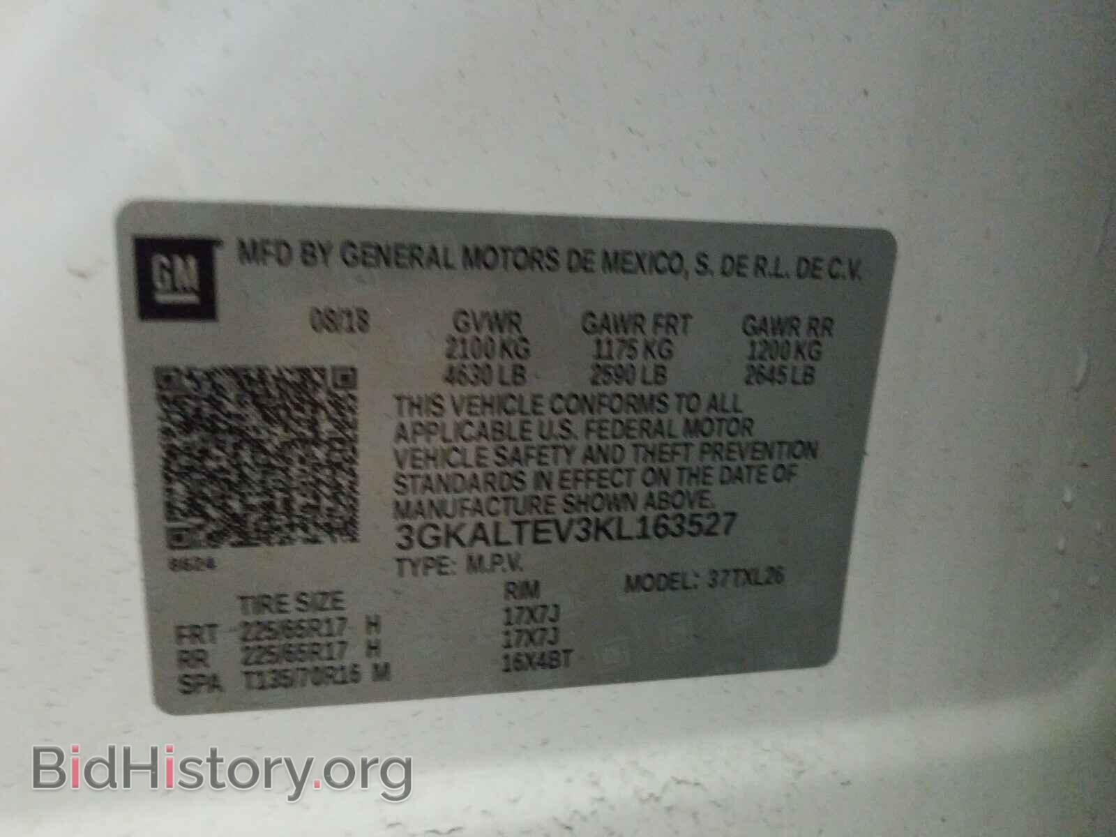2019 GMC TERRAIN - VIN: 3GKALTEV3KL163527 - Фото 10