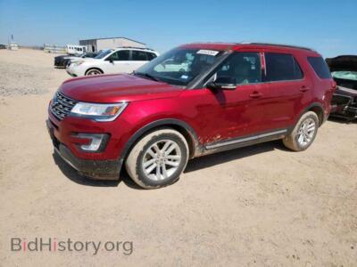 2017 Ford EXPLORER XLT, red — VIN 1FM5K7D84HGA10974, Copart