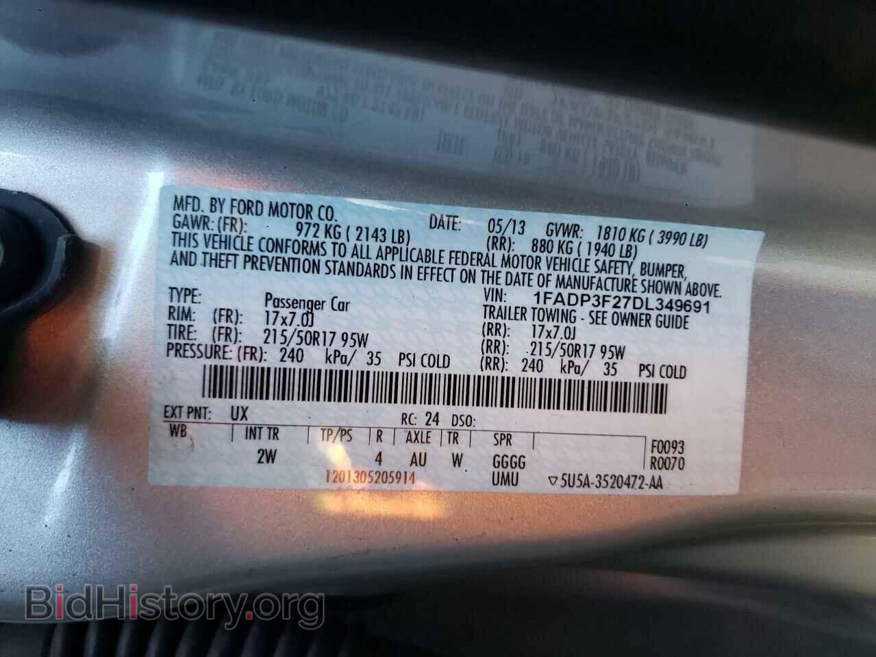2013 FORD FOCUS - VIN: 1FADP3F27DL349691 - Photo 10