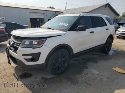 2016 Ford EXPLORER Police Interceptor, белый — VIN 1FM5K8AR6GGA19371, Copart
