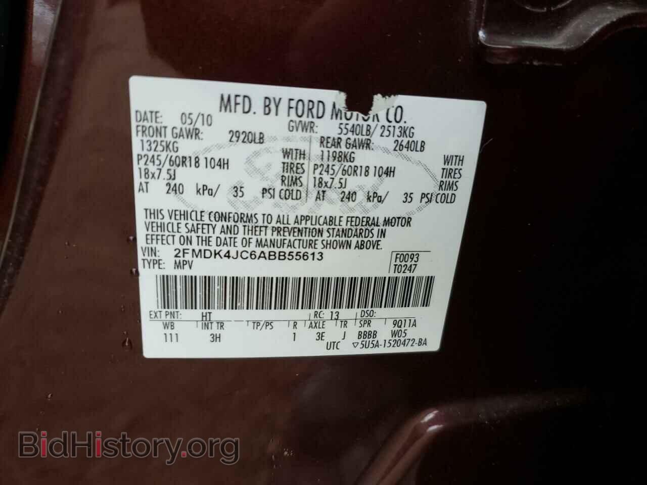 2010 FORD EDGE - VIN: 2FMDK4JC6ABB55613 - Photo 10