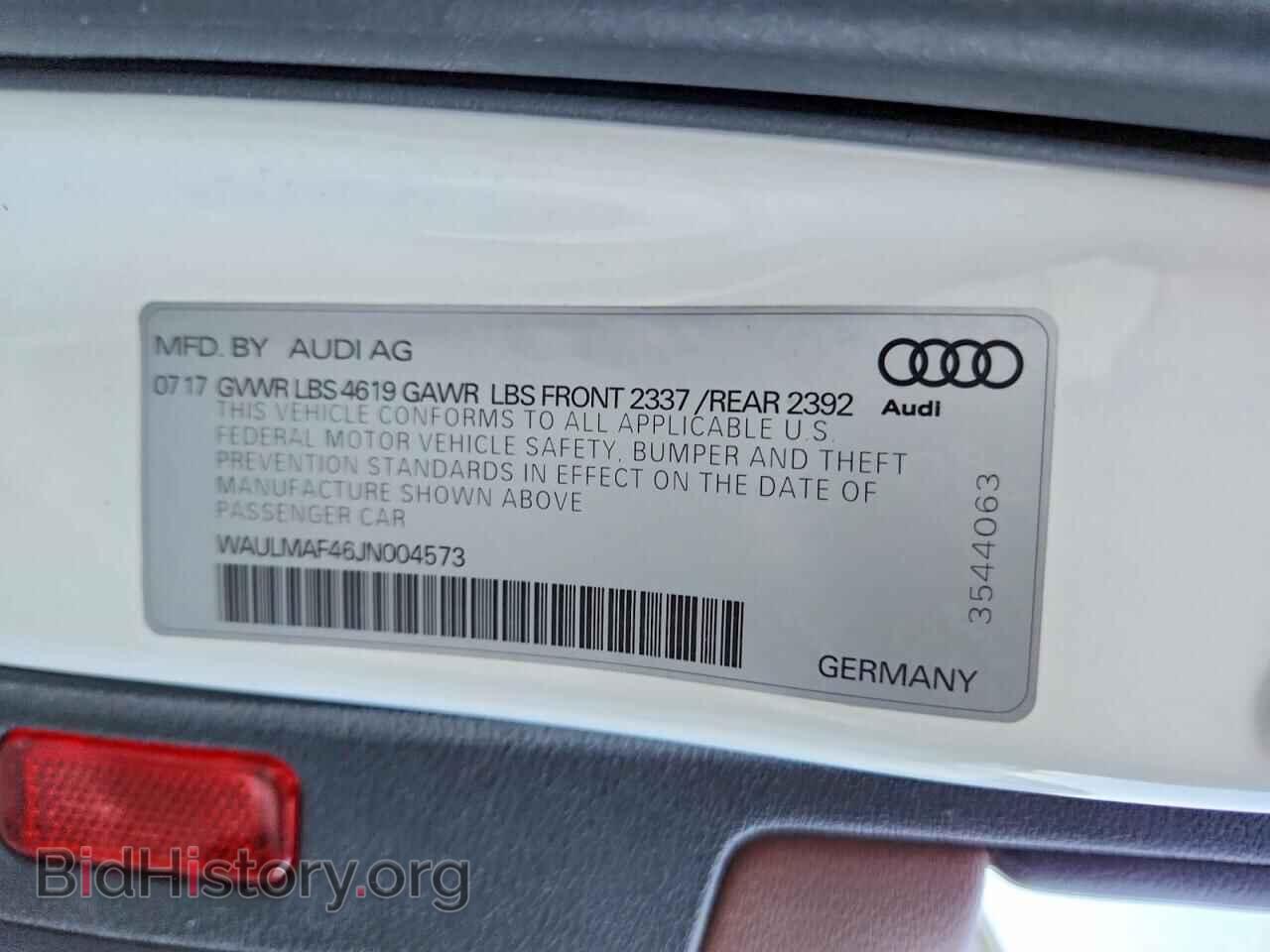 2018 AUDI A4 - VIN: WAULMAF46JN004573 - Фото 13