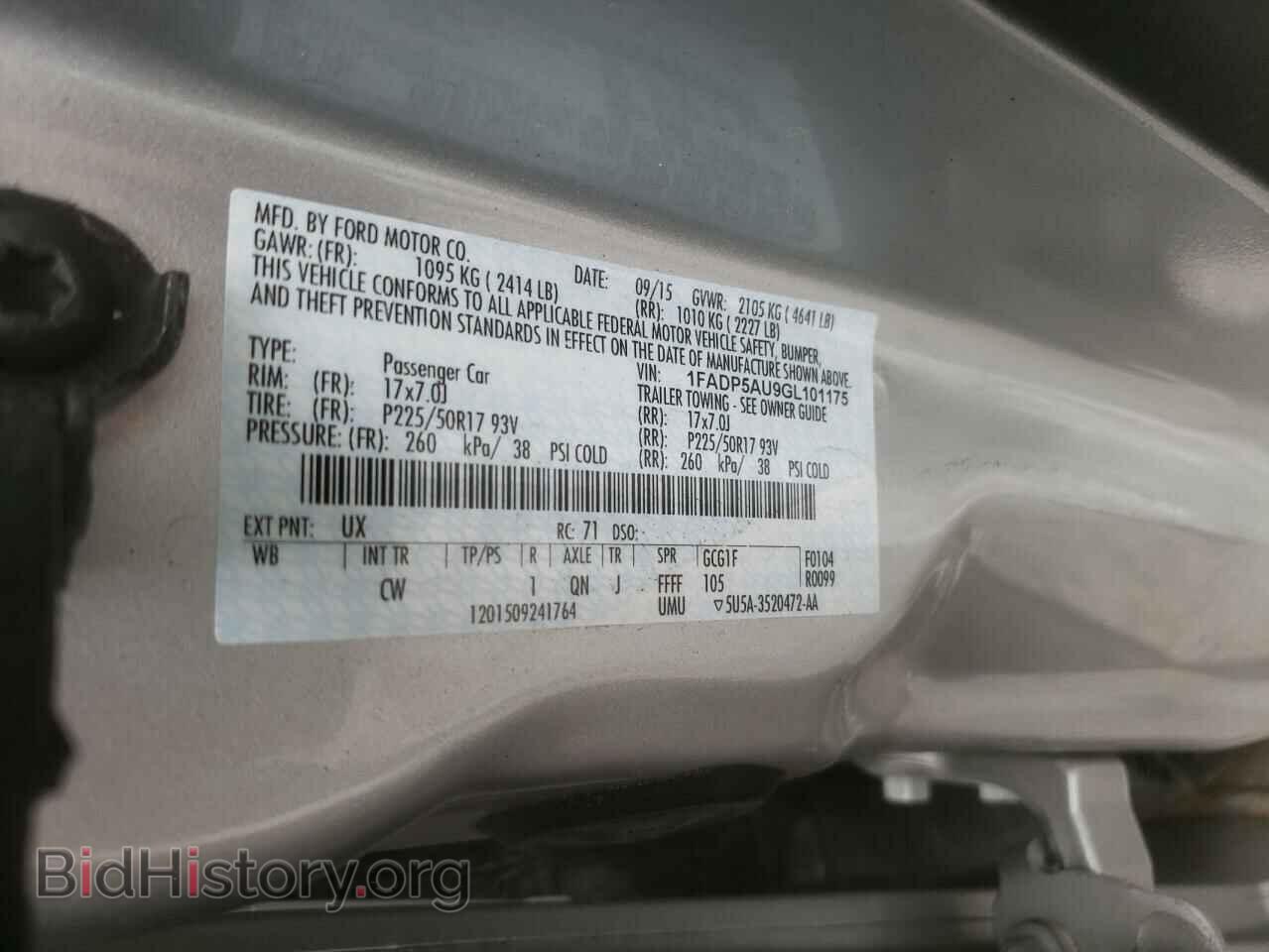2016 FORD CMAX - VIN: 1FADP5AU9GL101175 - Фото 10