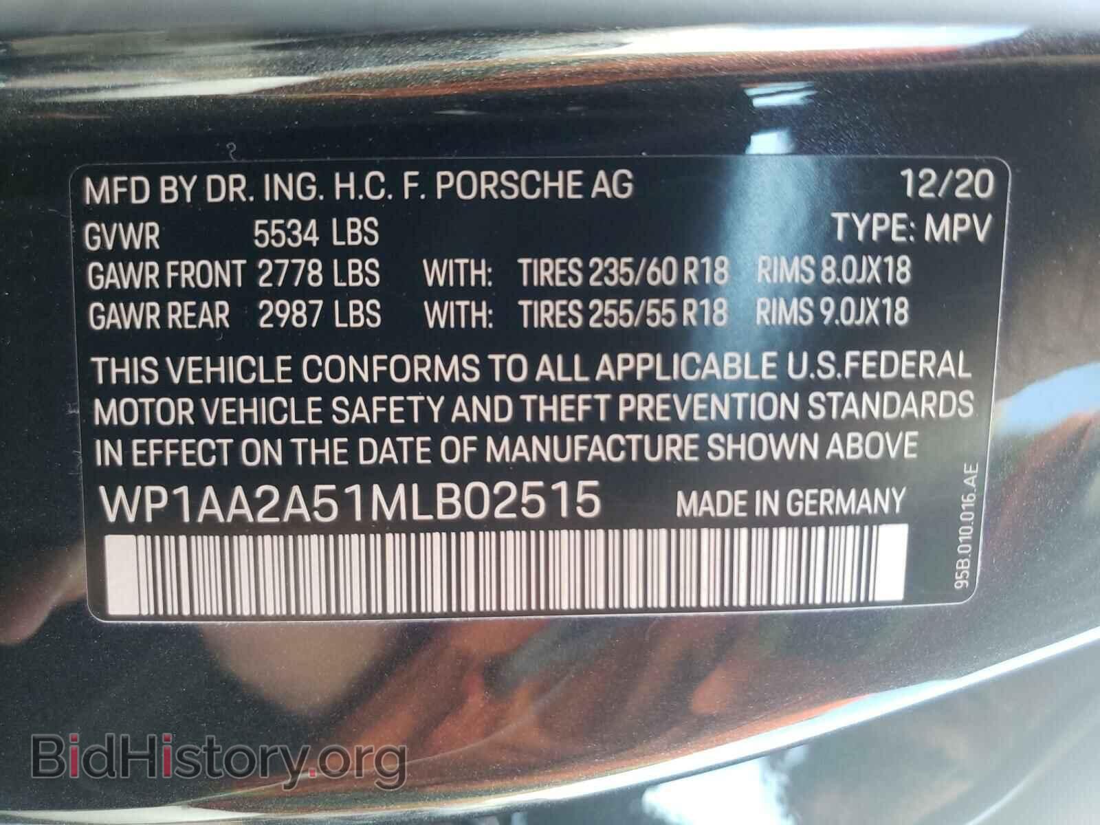 2021 PORSCHE MACAN - VIN: WP1AA2A51MLB02515 - Photo 10