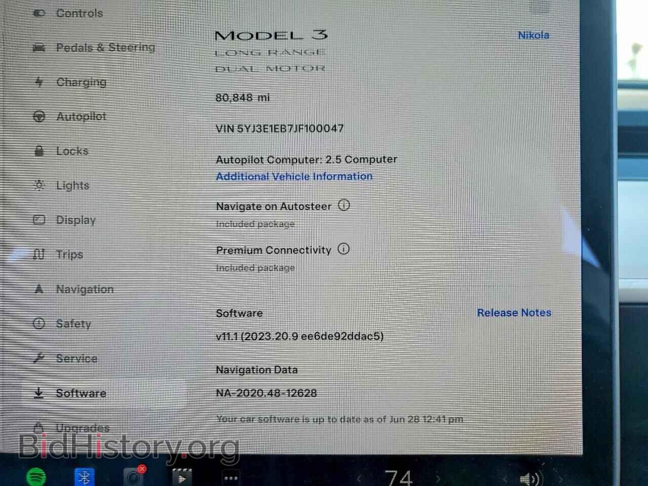 2018 TESLA MODEL 3 - VIN: 5YJ3E1EB7JF100047 - Photo 9