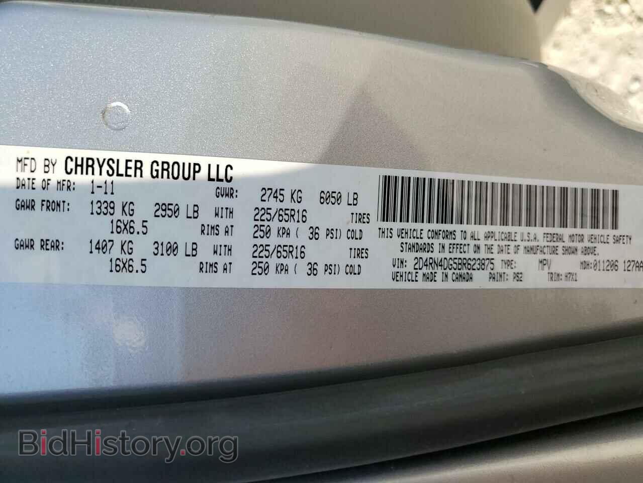 2011 DODGE CARAVAN - VIN: 2D4RN4DG5BR623875 - Фото 10