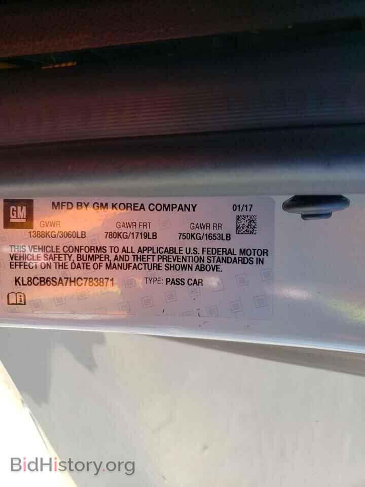 2017 CHEVROLET SPARK - VIN: KL8CB6SA7HC783871 - Фото 10