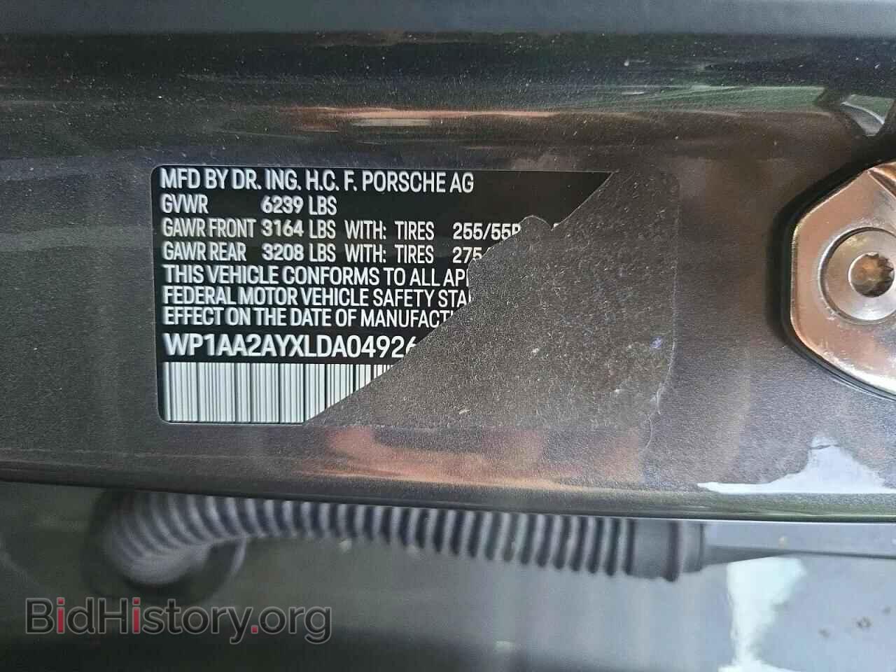 2020 PORSCHE CAYENNE - VIN: WP1AA2AYXLDA04926 - Фото 10