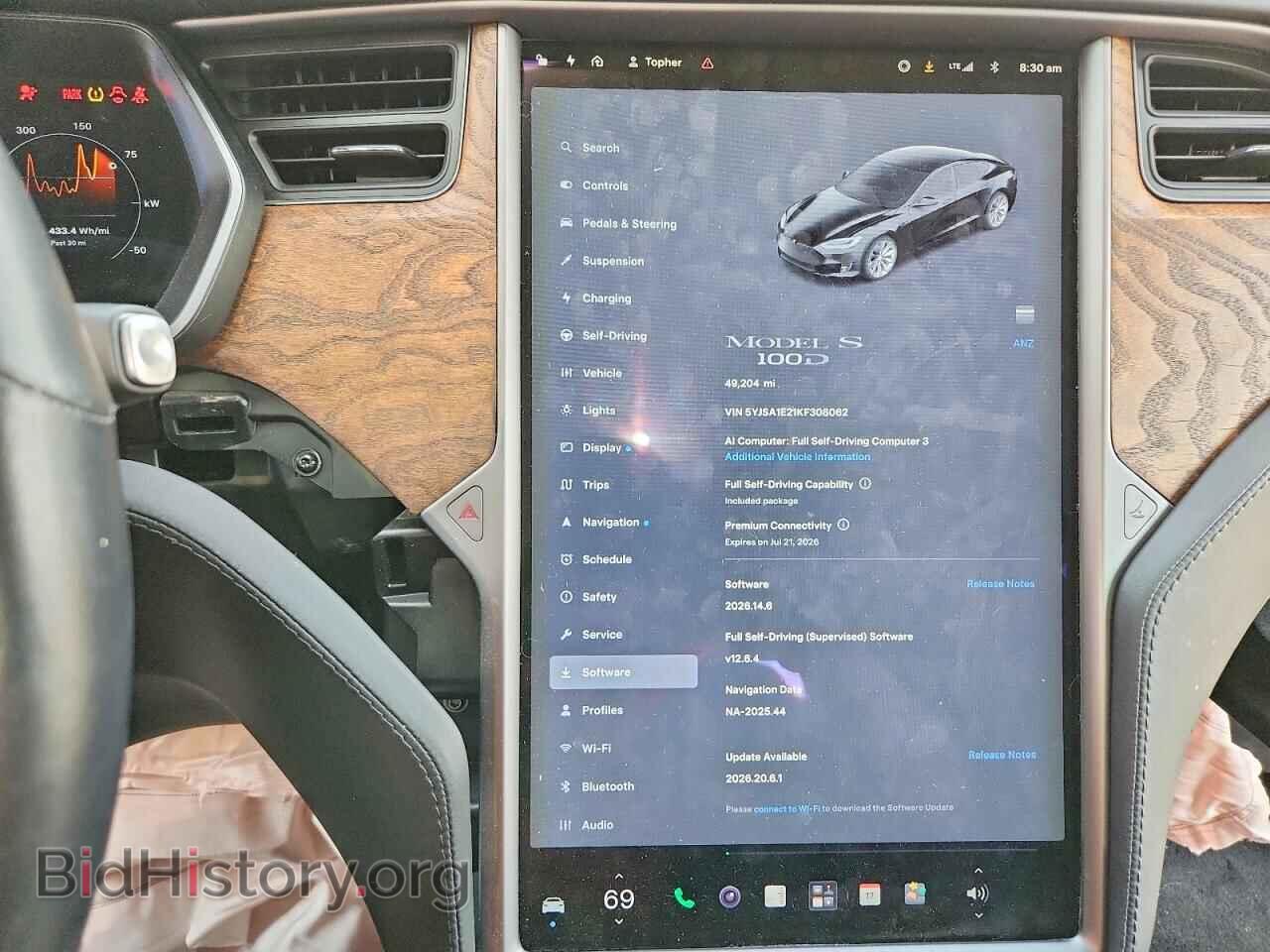2019 TESLA MODEL S - VIN: 5YJSA1E21KF308062 - Photo 9