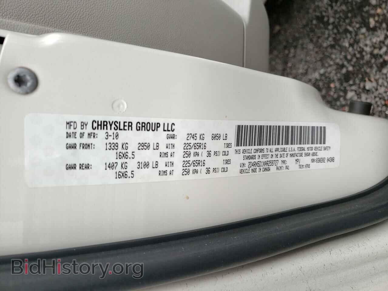 2010 DODGE GRAND CARA - VIN: 2D4RN5D1XAR259727 - Фото 10